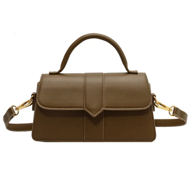 Women's beige messenger bag with adjustable strap showing internal file compartment and outer sandwich pocket