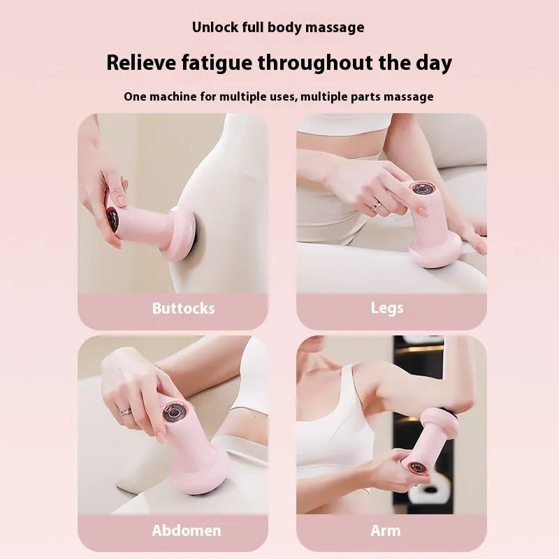 USB electric massager for cervical spine, waist, back, and leg massage in pink, white, or black