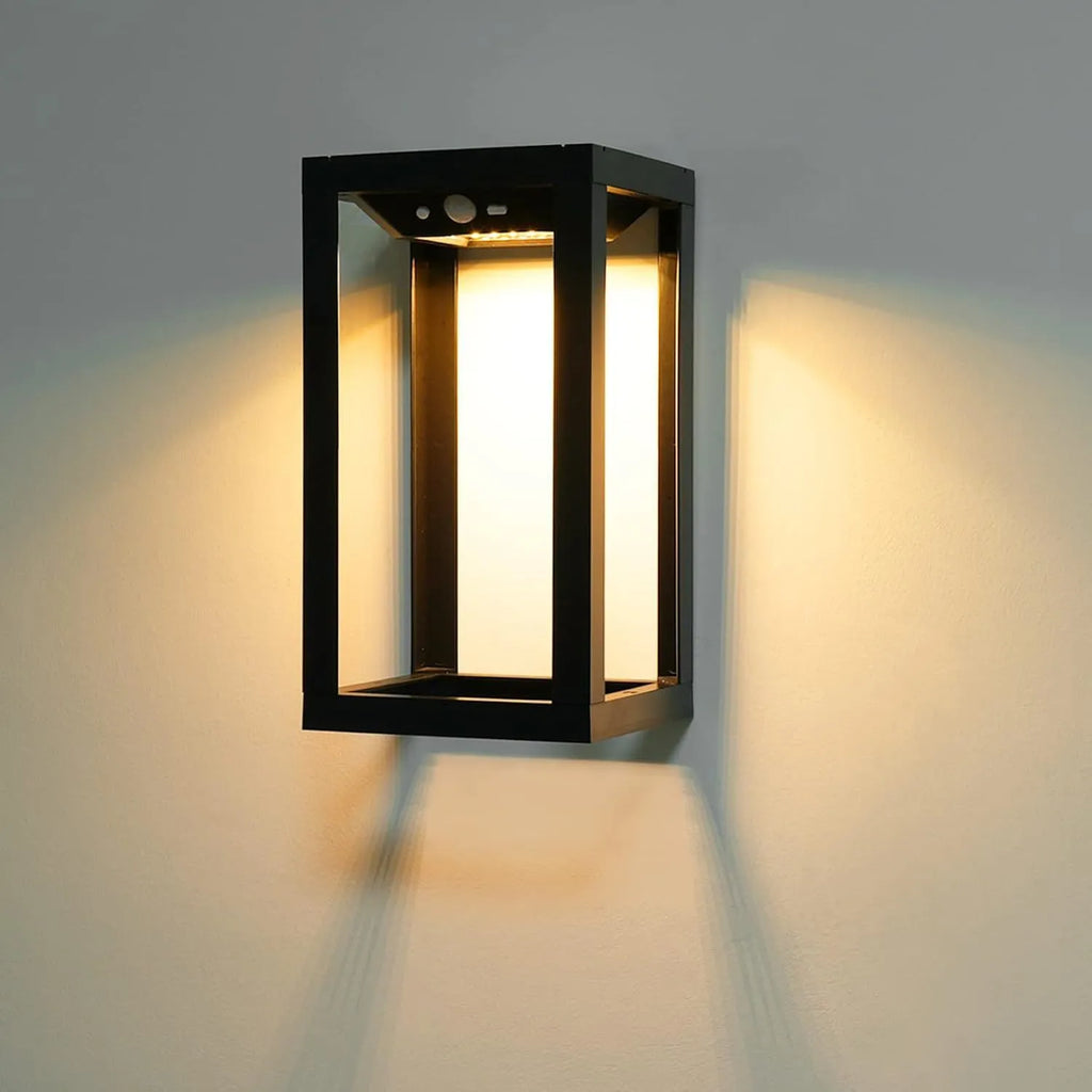 Modern Chinese design outdoor solar wall lamp with plastic housing and IP65 waterproof rating