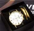 Men's quartz wrist watch with pointer display and calendar, fashion business style, available in Style A to D