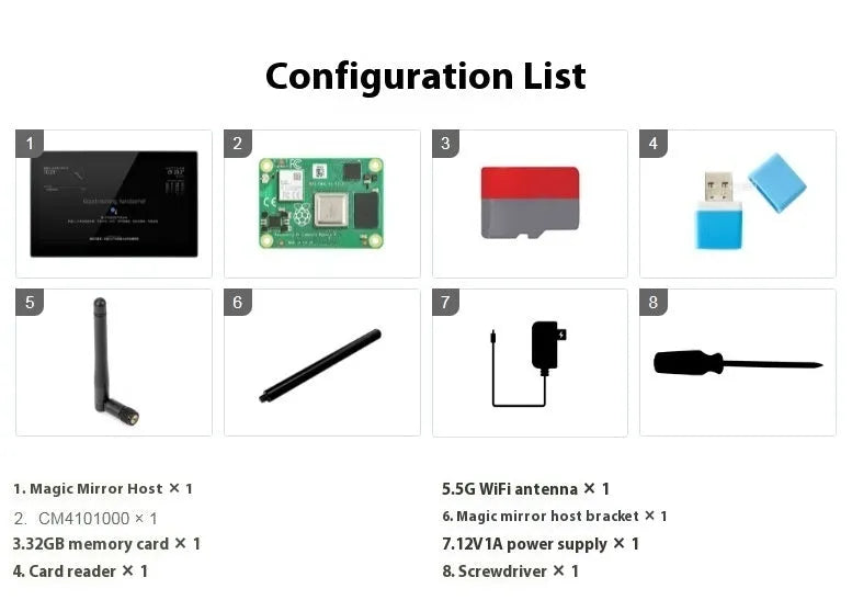 13.3-inch touch display with integrated Raspberry Pi CM4 computer board in ABS housing