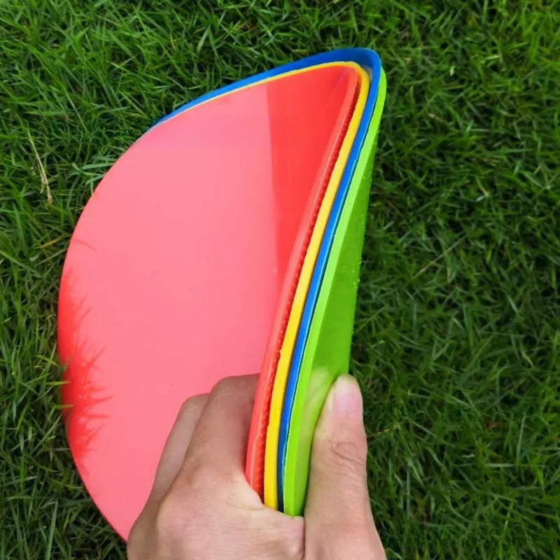 Multi-colour TPE football training disc marker 23cm diameter flat design