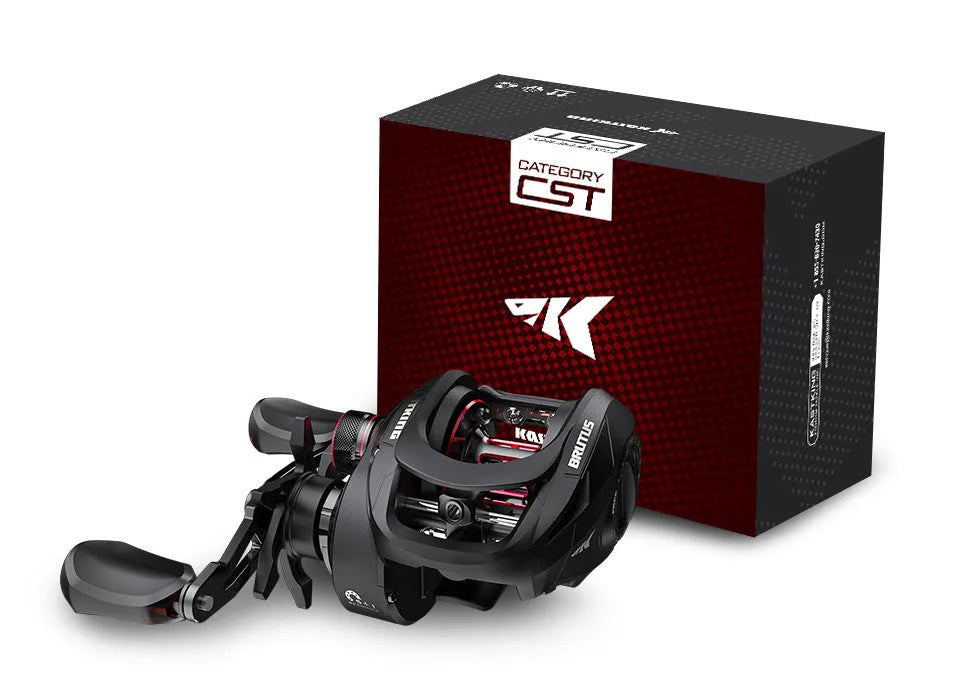Drip wheel fishing reel showing left-hand and right-hand wheel specifications alongside the included fishing vessel.