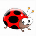 14.5cm cartoon ladybird PVC sticker decal for car window or notebook decoration