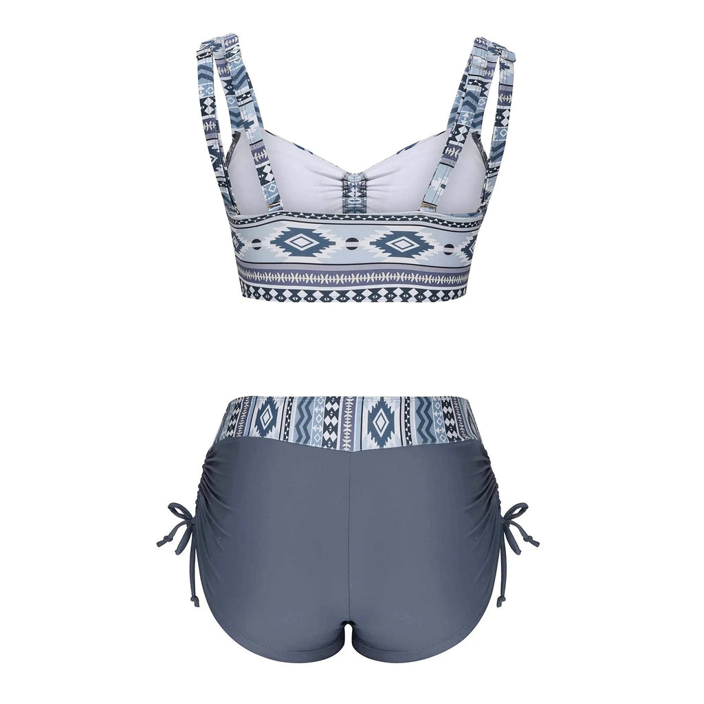 Women's bikini swimsuit without steel belt or chest pad in picture colour