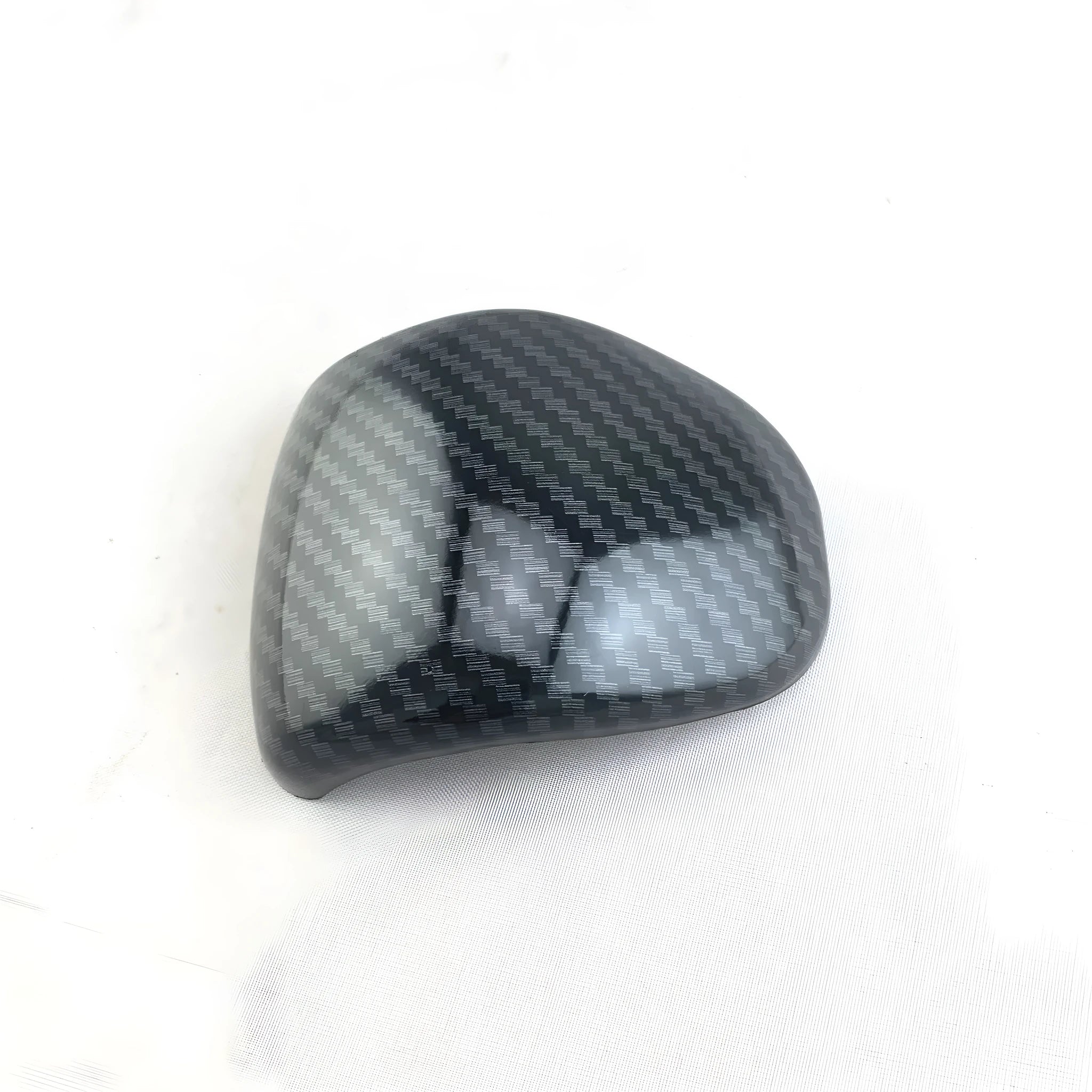 Car gear shift cover in carbon fibre pattern made from ABS plastic