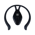 Children's smart LCD posture corrector with vibration reminder in black and orange, ergonomic design for invisible wearing