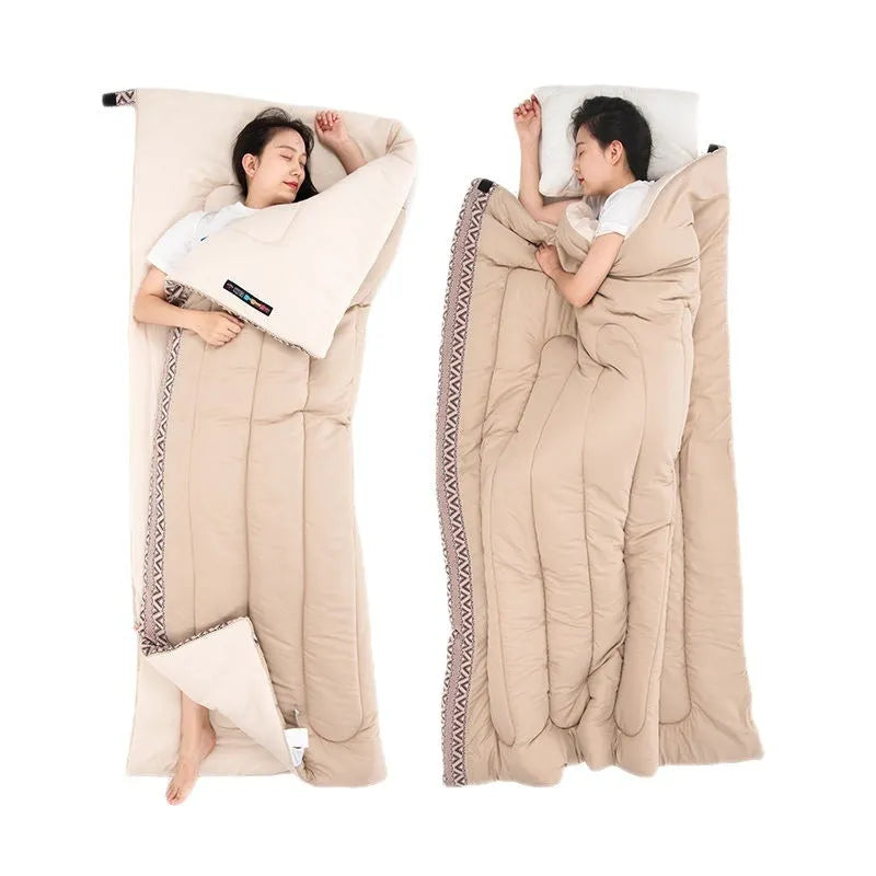 Universal four seasons outdoor camping sleeping bag with dirty-proof design in various colours