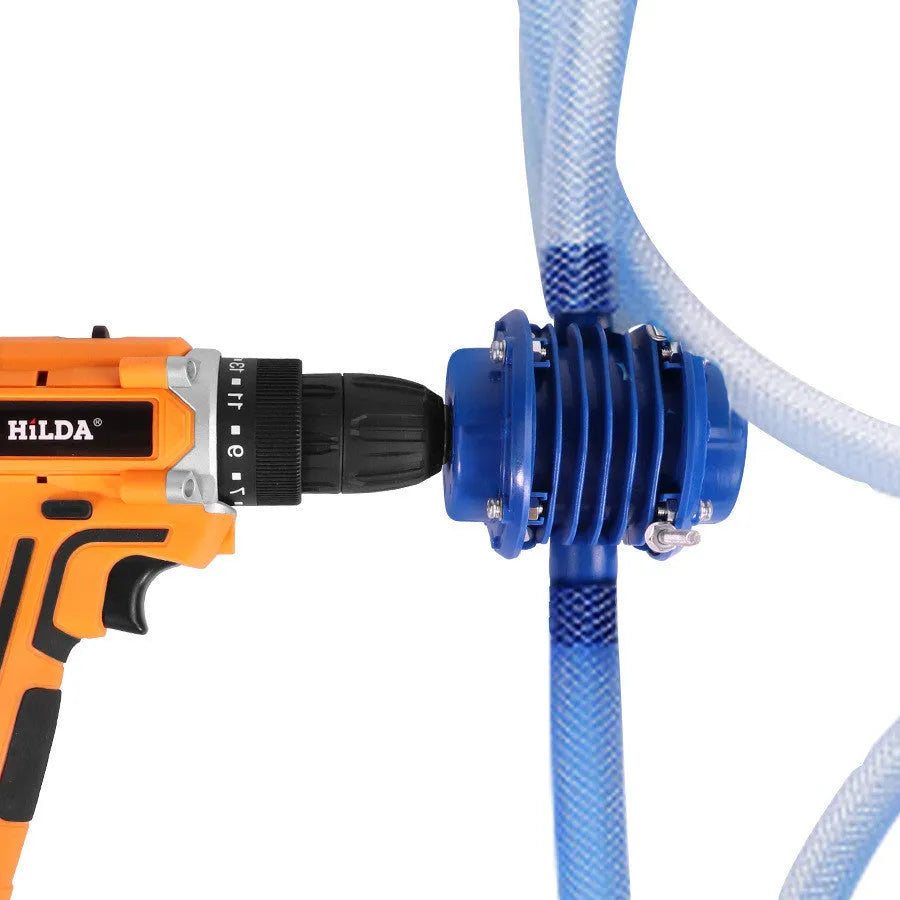 Electric drill water pump silver colour with universal connection for garden pumping