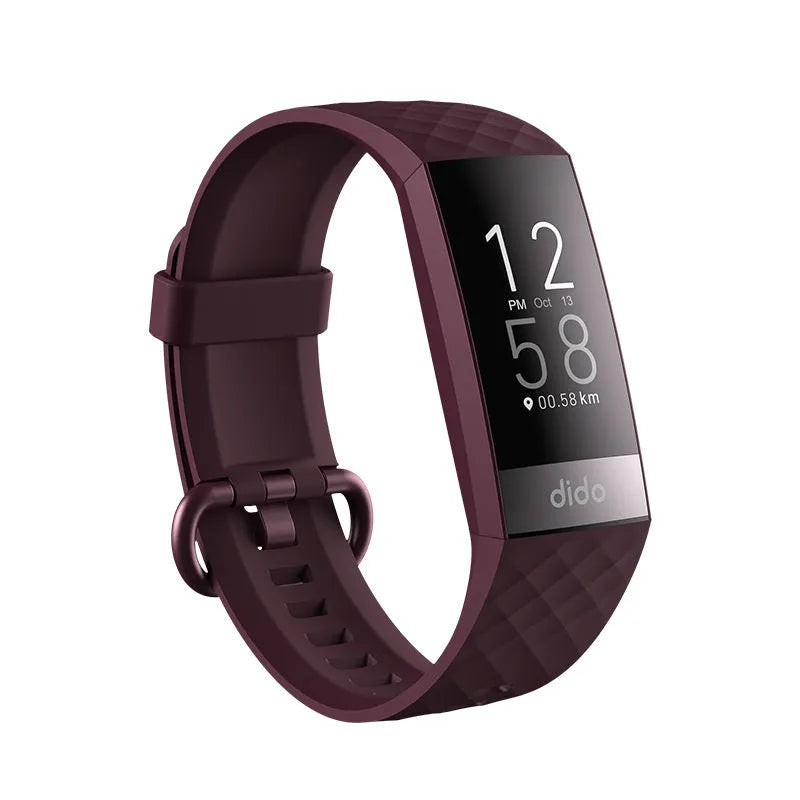 Y6 Black smart bracelet with 1.1-inch screen showing blood pressure, blood oxygen and heart rate monitoring display