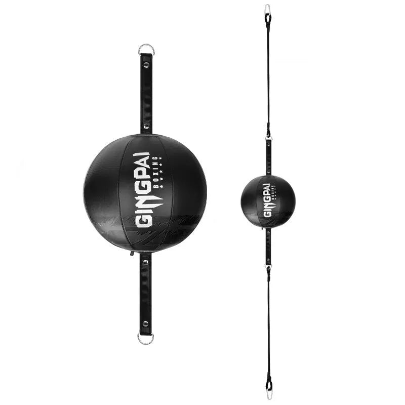 Hanging boxing speed ball in black, green and black, or white colours for reaction training