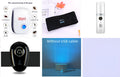 White nano portable facial humidifier sprayer set with 30ml water tank and USB charging cable