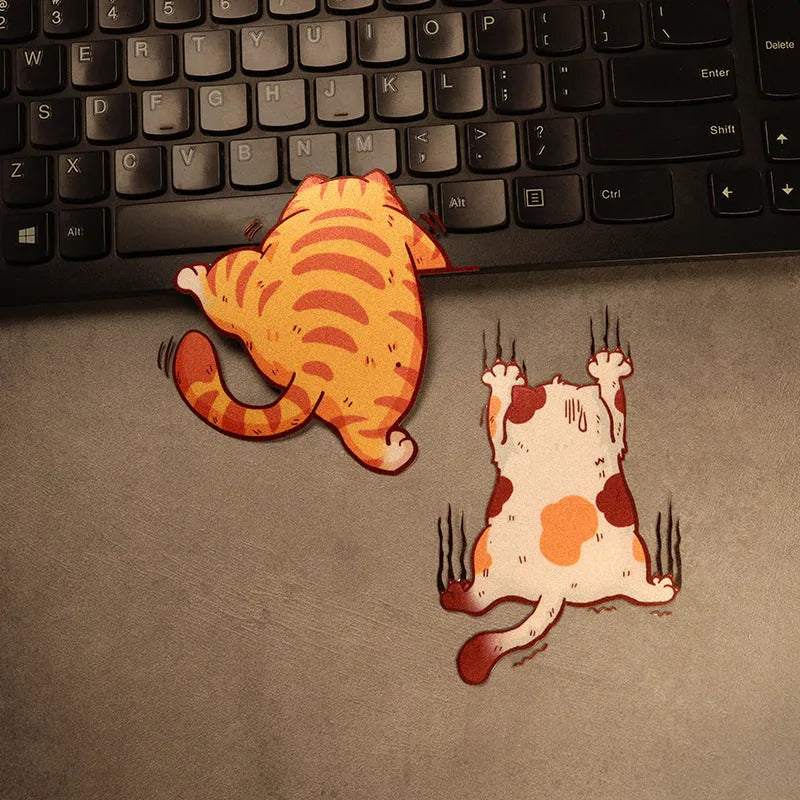 Scratch cat car sticker set three PVC decals in big medium small sizes