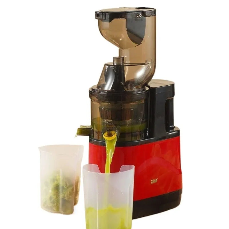 High-power household juice extractor with vertical screw rod, small caliber, slag juice separation, and included juice cup