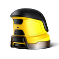 Yellow cordless electric car ice scraper with USB charging cable