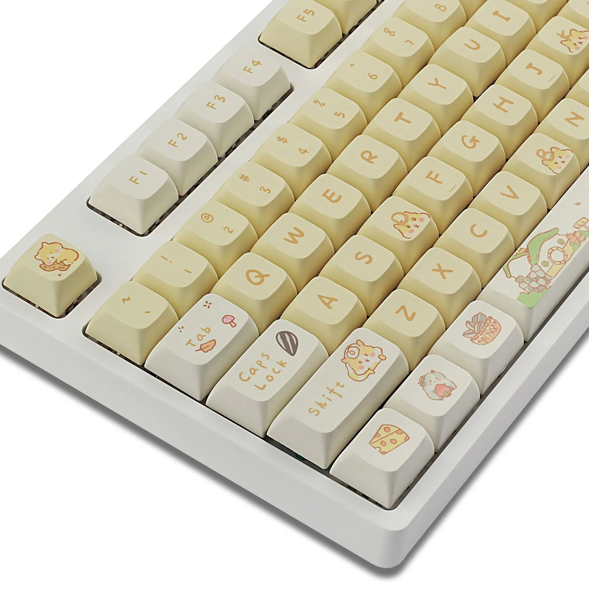 Custard Cute mechanical keyboard keycap set in XDA profile for 68 75 98 100 keyboards
