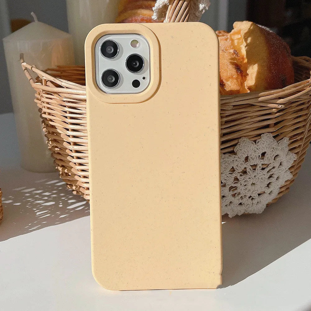 Fully degradable wheat straw fibre phone case for iPhone 14 Pro Max in multiple colour options
