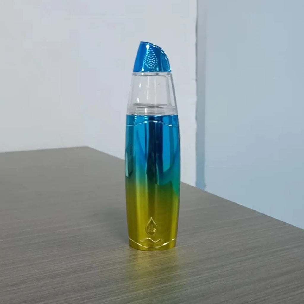 Peacock blue handheld USB rechargeable hydrogen water facial steamer device