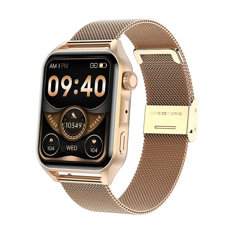 Simple high-definition AMOLED smart watch with NFC and 1.8 inch touch screen on silicone wrist strap