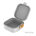 Polypropylene storage organiser box with covered lid for cables and Bluetooth headsets in five colour options