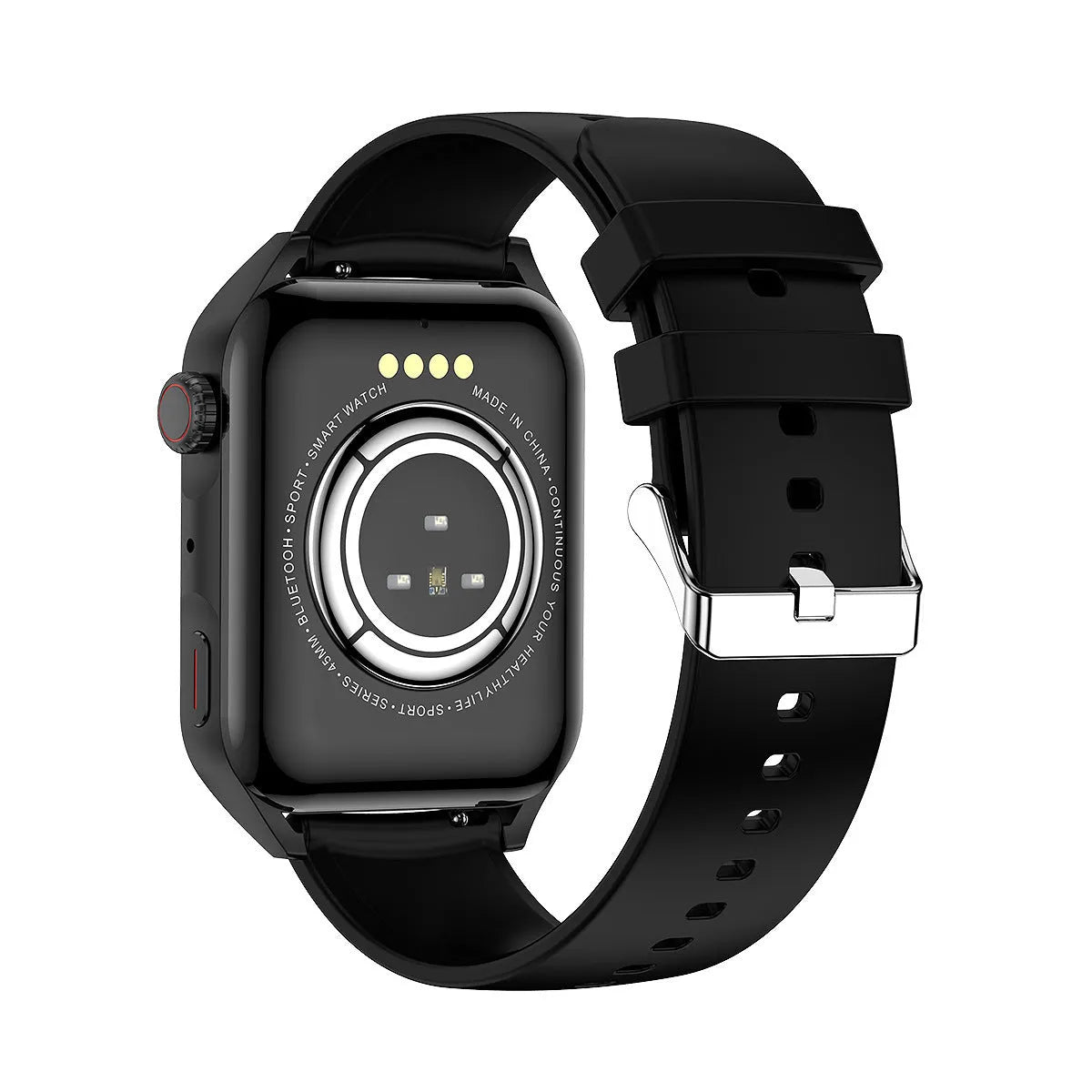 Simple high-definition AMOLED smart watch with NFC and 1.8 inch touch screen on silicone wrist strap