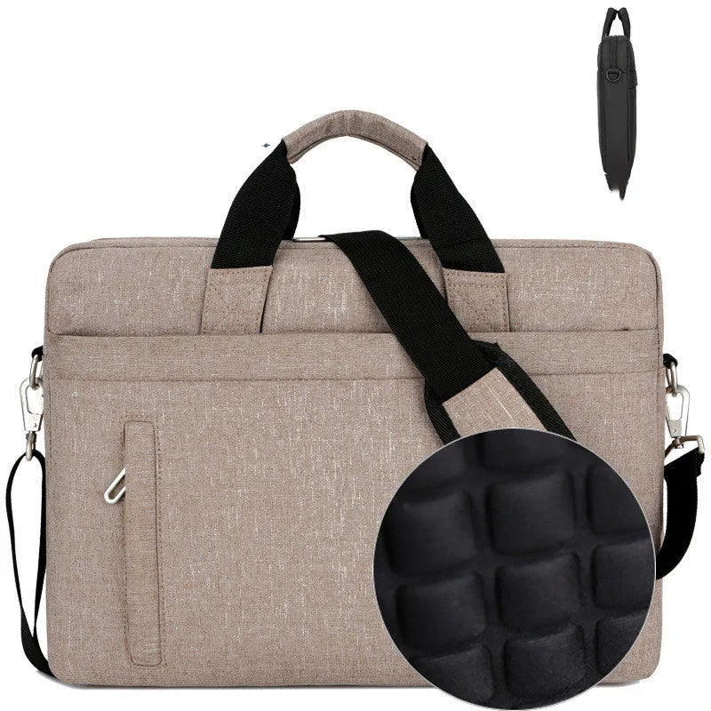 Nylon shoulder bag computer bag waterproof anti-theft in black for 15.6 inch laptop