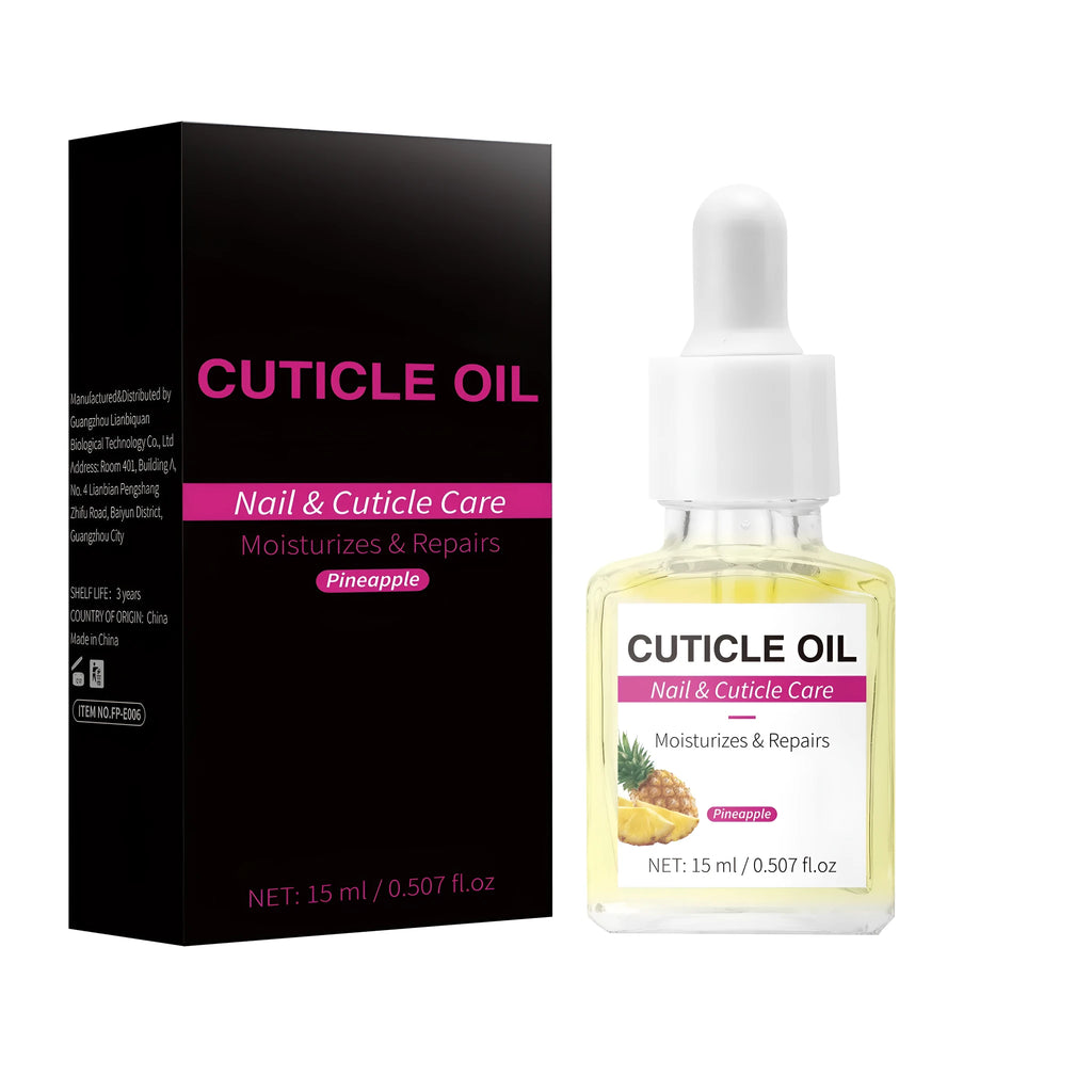 15ml moisturising nail cuticle oil bottle with soft applicator brush
