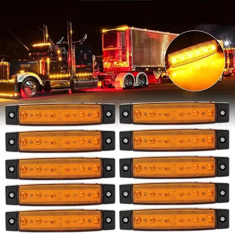 Trailer side marker warning lights with PVC housing in five colour options