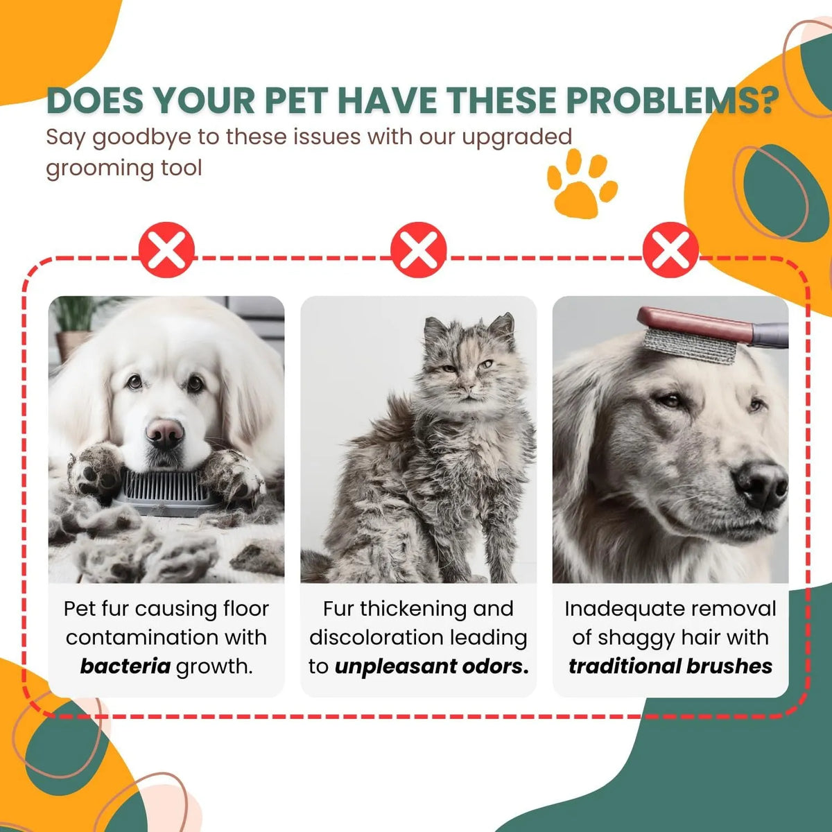 White water mist brush for dogs and cats with steel teeth, built-in water tank, and self-cleaning press for grooming.