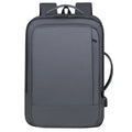 Waterproof Oxford cloth business backpack with curved shoulder straps in black or grey