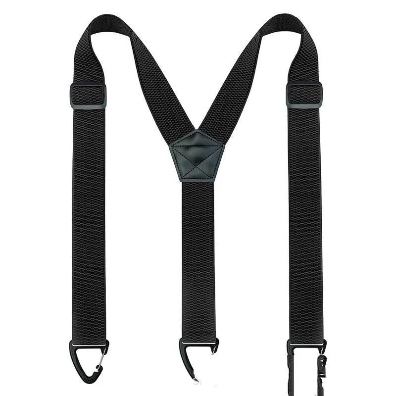 Triangle outdoor climbing hook strap, unisex polyester elastic sling, 3.8 x 120cm, plastic hook, black navy blue khaki brown or grey.