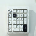 Wireless mechanical numeric keyboard with Bluetooth and 2.4G wireless connectivity in black and white colour options