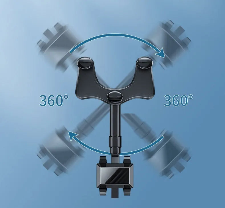 Vehicle rearview mirror navigation bracket with left and right rotation in black colour