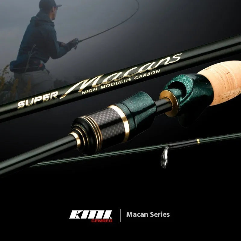 Telescopic carbon tossing luer sea fishing casting rod with straight handle or pikestaff in 1.83m 2.1m 2.4m lengths