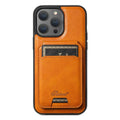 Magnetic card holder two-in-one phone case for iPhone with built-in bracket and card slot, black