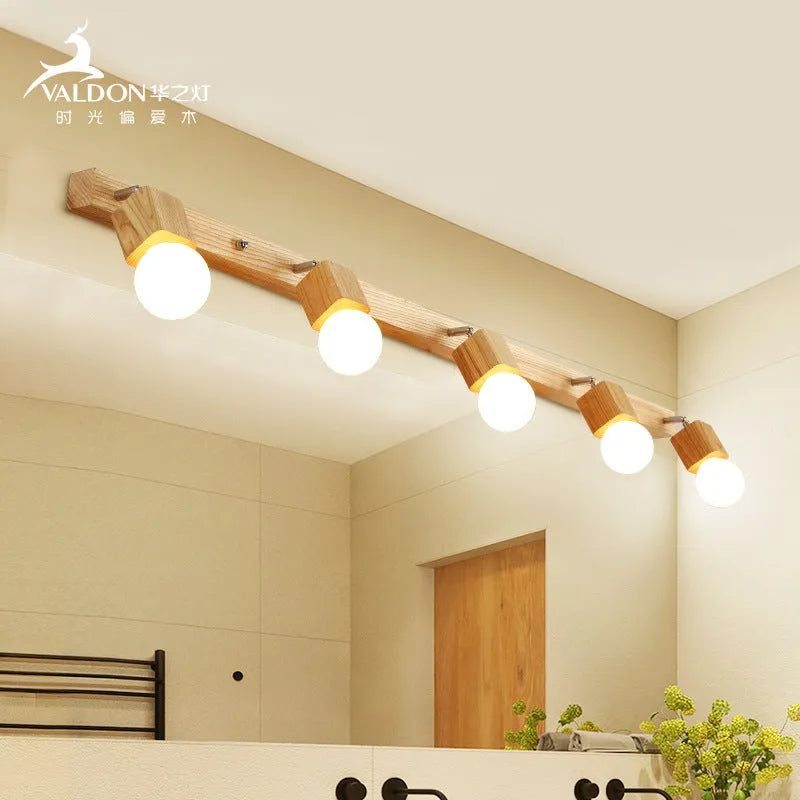 Circular 24cm LED wall lamp with illuminated mirror cabinet in single head design