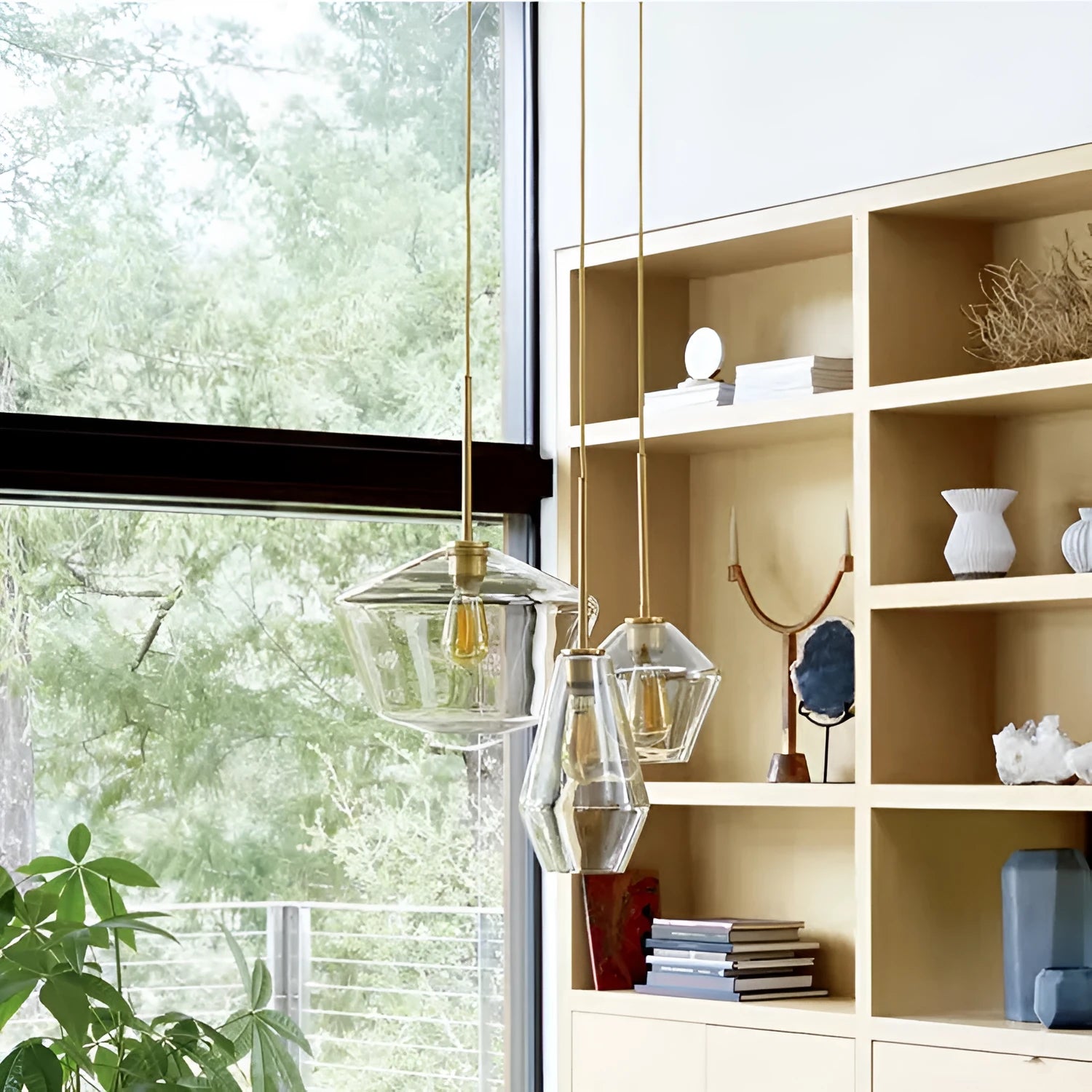 Nordic minimalist glass single head chandelier with gold hardware and cognac shade 17cm diameter