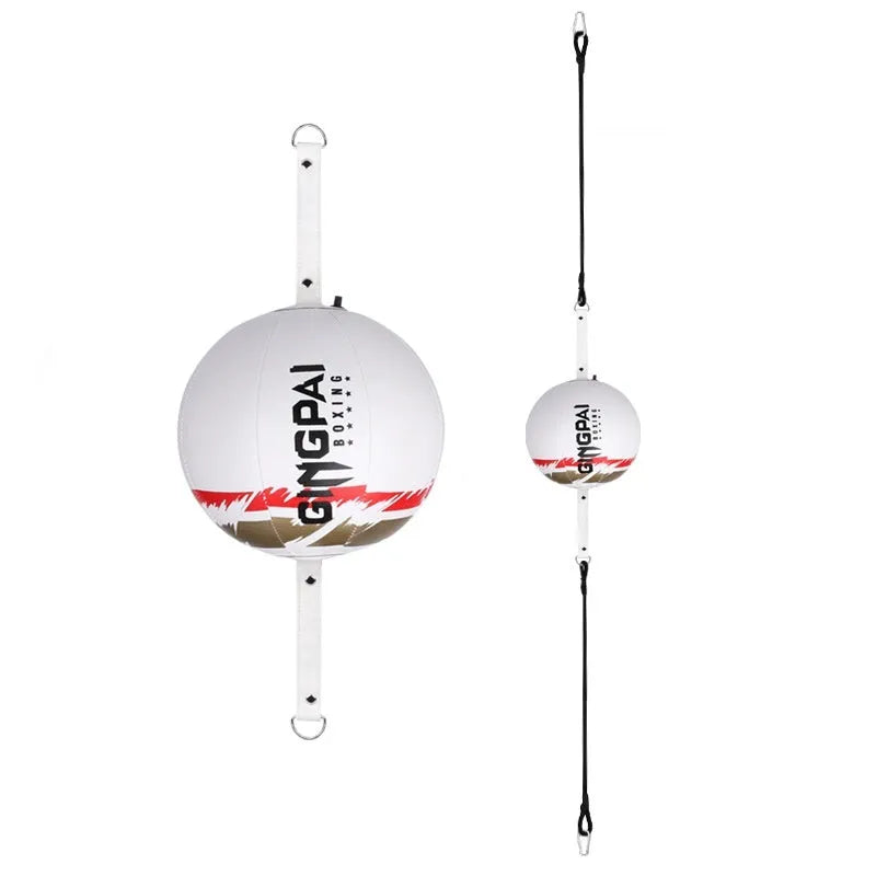 Hanging boxing speed ball in black, green and black, or white colours for reaction training