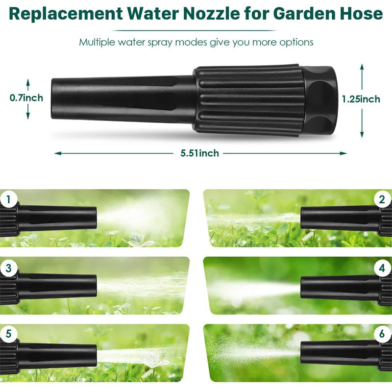100ft stainless steel metal garden hose with 10-pattern adjustable spray nozzle and 2 nozzles