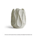 Irregular ceramic vase with magnesium clay finish for flower arrangements