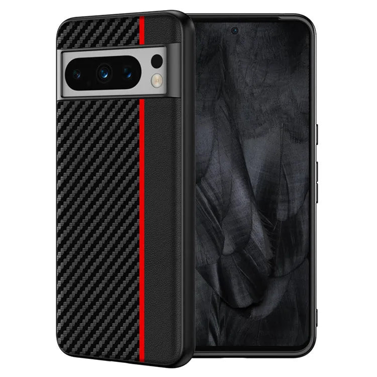 Carbon fiber Kevlar anti-fall ultra-thin phone case for Google Pixel in Carbon Black