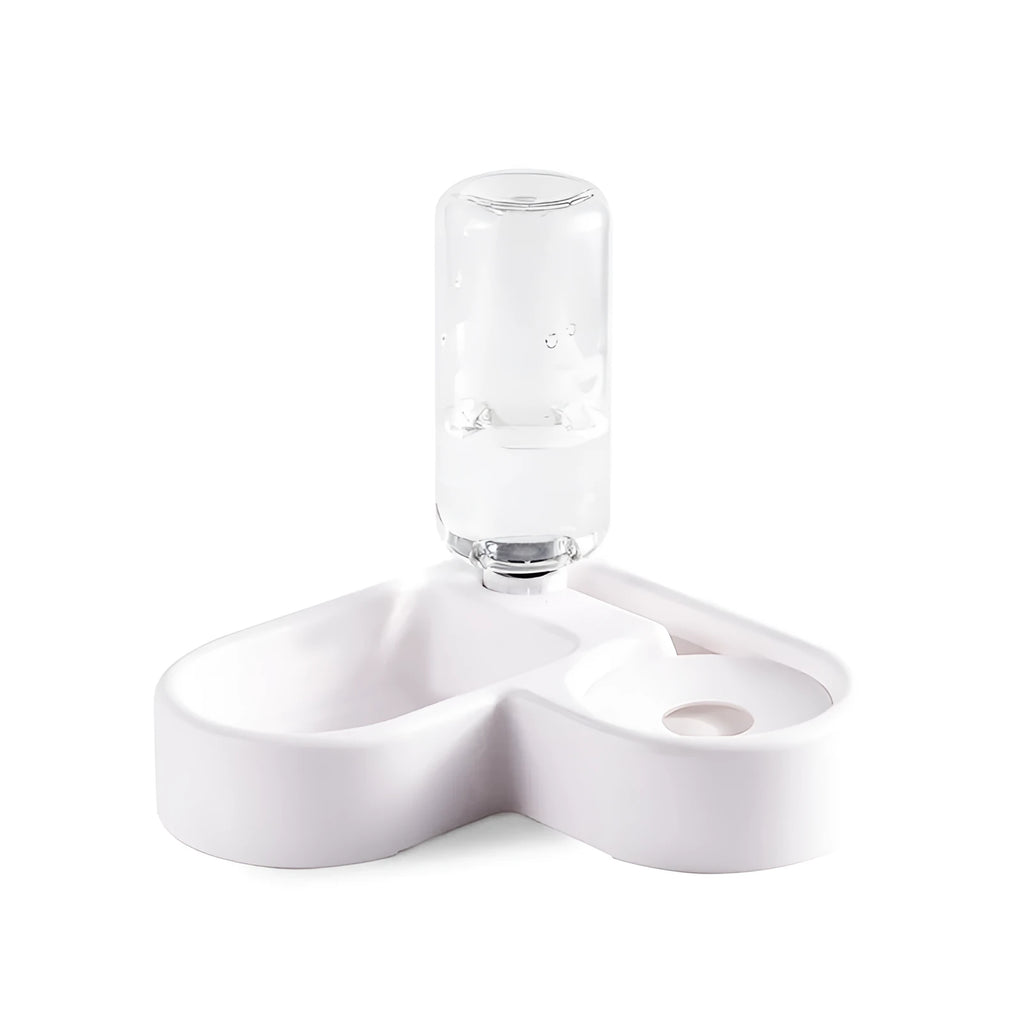 White food-grade plastic cat water fountain measuring 22x26x16cm for indoor pet hydration