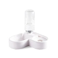White food-grade plastic cat water fountain measuring 22x26x16cm for indoor pet hydration