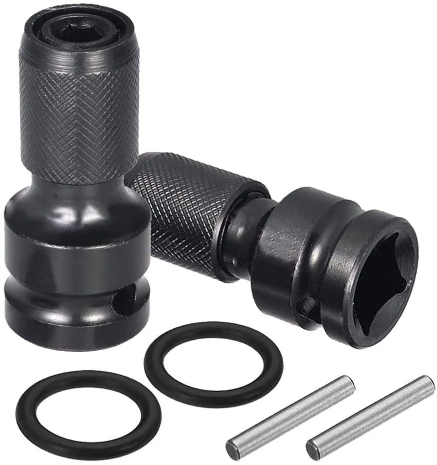 No. 45 steel 1/2 to 1/4 scaling bit holder with telescopic sleeve and O-ring bolt