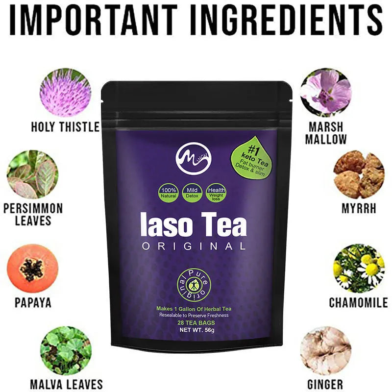 Packet of sugar-free instant slimming tea powder for cold water preparation