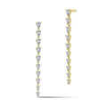 925 silver geometric line stud earrings with electroplated platinum finish on display