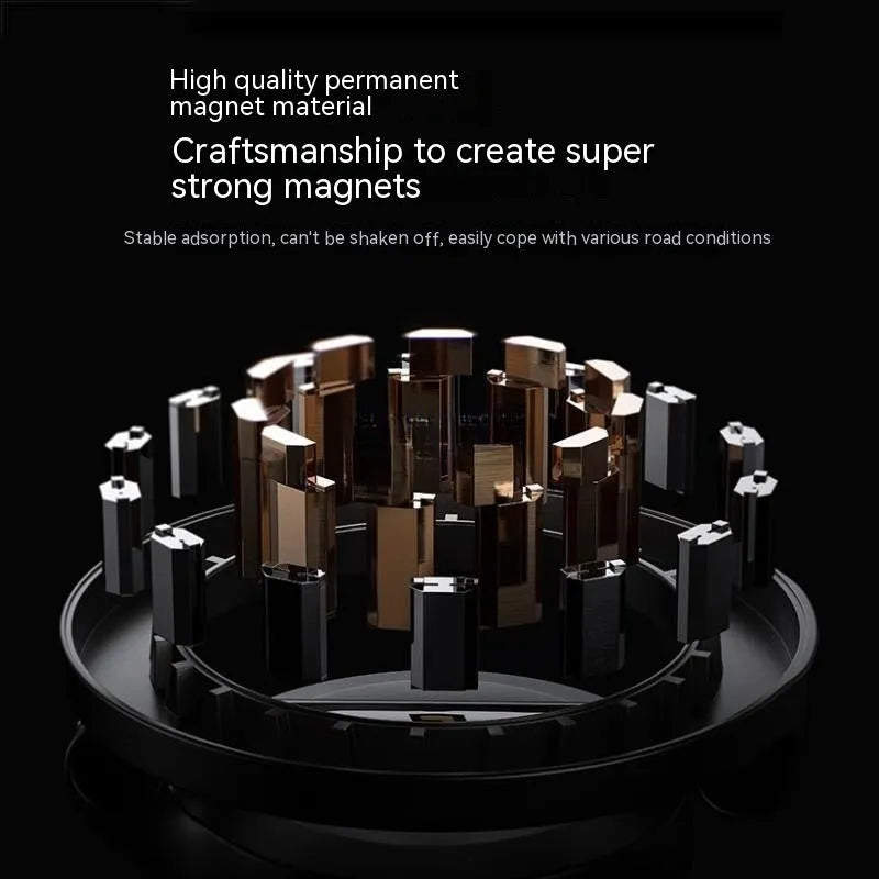 Foldable all-metal magnetic car phone mount for dashboard use in Qian Colour