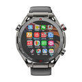 Smart watch phone with 1.43-inch IPS screen, ceramic body, silicone strap, black colour option