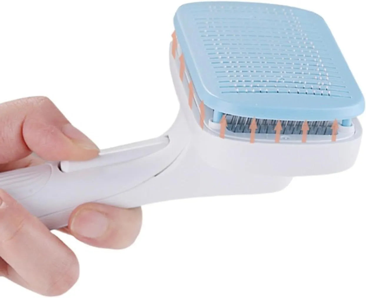Automatic hair removal comb for pets in blue colour with one-click needle technology