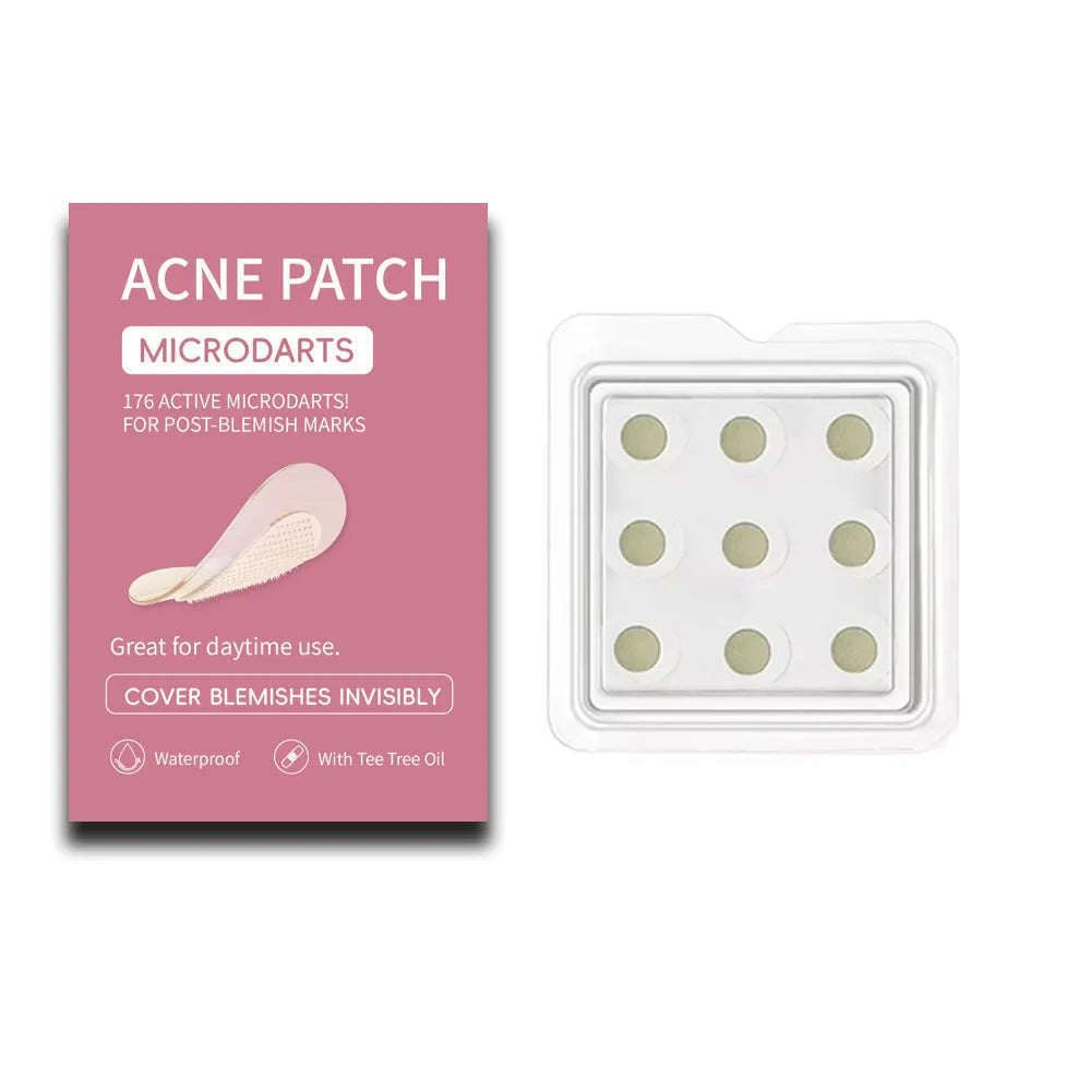 Box of nine mild acne patches for closed comedones treatment